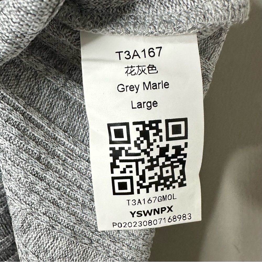 NEW Gray ribbed body suit long sleeve LARGE XX-Large - Picture 6 of 15
